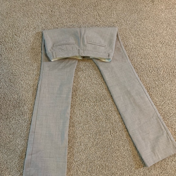 PANTALON HABILLÉ BANANA REPUBLIC MARTIN FIT - Taille 6, Beige, Coupe Large - Mélange Soie/laine - Occasion Très Bon état